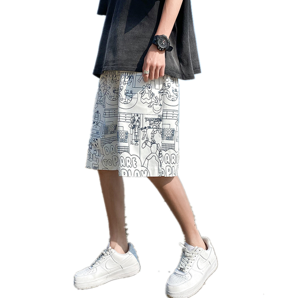 

shorts 2021 men summer casual breathable basketball plus size gyms fitness short pants fashion men's beach, White;black