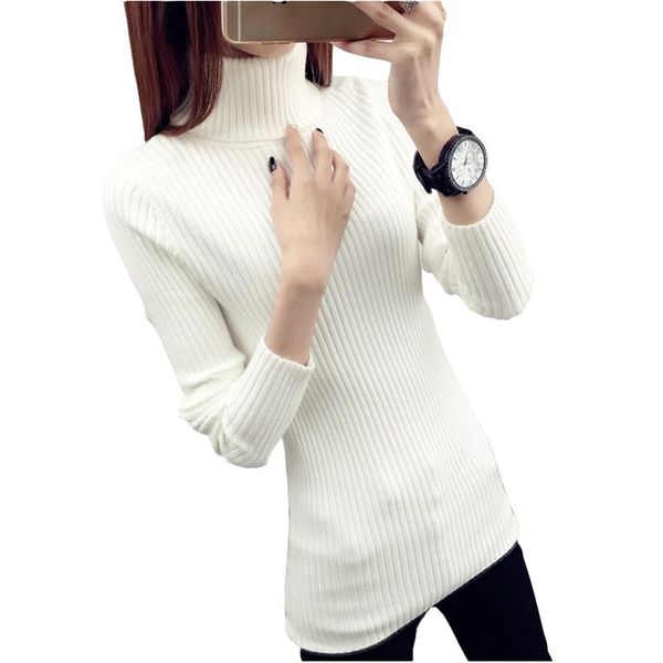 

women's sweaters turtleneck sweater womens autumn winter style slim fit hooded thickened long-sleeved knitted shirt clothing, White;black
