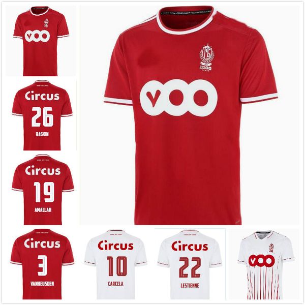 

21 22 standard liÃ¨ge soccer jerseys home away lestienne amallah 2021 2022 r.standard de liege vanheusden laifis emond raskin football shirts, Black;yellow