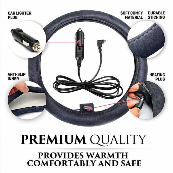 

electric heated steering wheel cover 12v hand warmer lighter heating plug auto winter car n0n0 covers