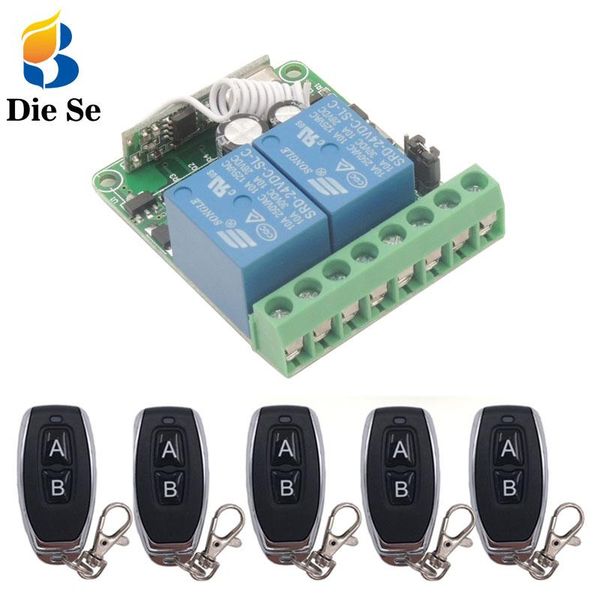 

smart home control 433 mhz remote switch dc 12v 10a 2 gang rf relay receiver and transmitter for current positive negative
