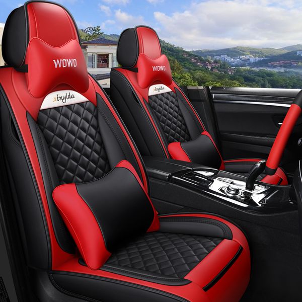 

car accessory seat cover for sedan suv durable leather universal five seats set cushion including front and rear covers full covered gray de