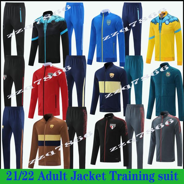 2021 2022 Naples Flamenco HAZARD RONALDO Fußball-Trainingsanzug Jacke Camiseta de Futbol Boca America Sao Paulo Reißverschluss Jogging-Fußball-Trainingsanzug