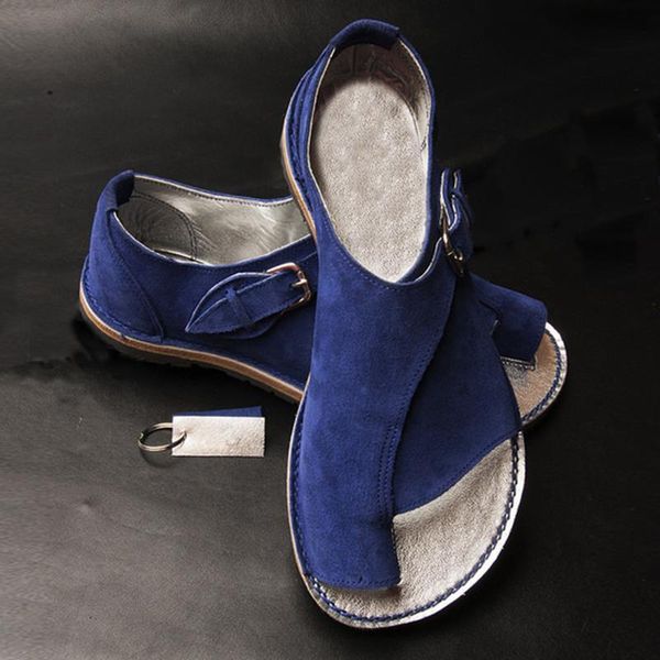

patchwork flat with cover heel wedges rome gladiator women sandals big size solid boho shoes buckle slip-on casual, Black