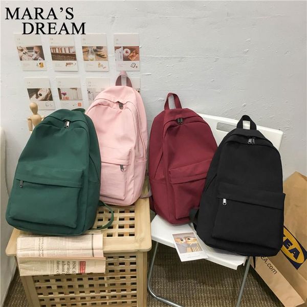 

backpack 2021 women solid color shoulder bag fashion school for teenage girl children backpacks travel