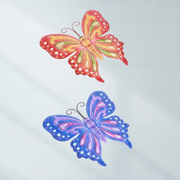 

decorative objects & figurines wrought iron wall hanging butterfly sculpture pendant home decoration living room bedroom corridor decor