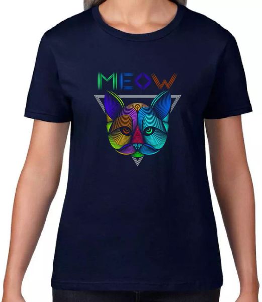 

fan meow funny cool art graphic design t shirt female, White;black