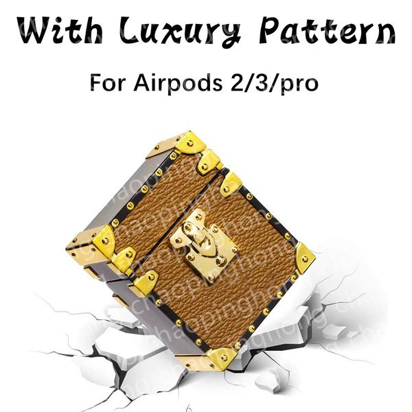 

fashion earphones protection cases for airpods 3rd generation case luxury earphone package leather brown flower designer 2021 air pods pro 2
