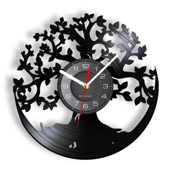 

wall clocks tree of life kitchen clock silent sweep watch yggdrasil family shadow art modern design home decor