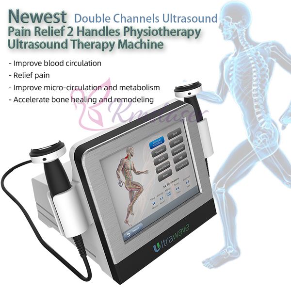 Macchina portatile di ultrasuono di terapia di Ultrawave con l'ossequio fisico di 2 manipoli per alleviare il dolore del corpo