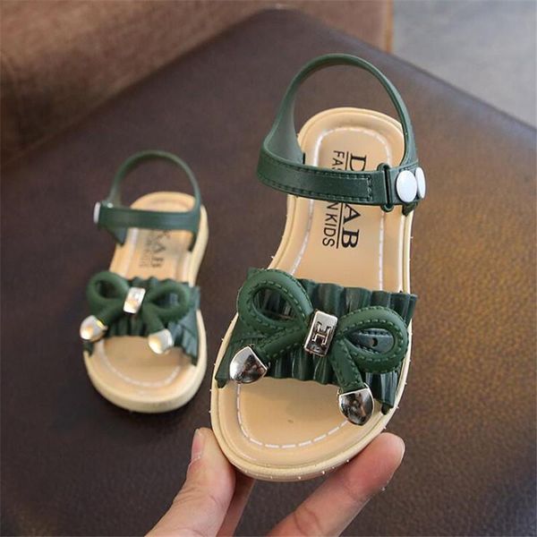 

summer kids sandals for girls princess shoes children beach little open toe flat pearl casual fashion party, Black;red