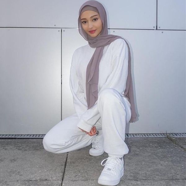 

ethnic clothing winter hooded solid muslim sweatshirt tunic suit women hijab tracksuit eid arab islamic fashion two piece set, Red