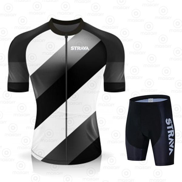 

men cycling jersey short sleeve sets mtb road bike jerseys stripes breathable mountain bicycle clothing racing, Black;blue