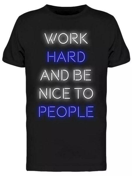 

be a nice people tee men's -image by shutterstock, White;black