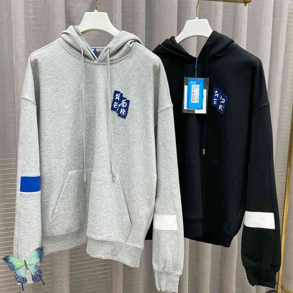 

embroidery ader error hoodies sweatshirts crack letters casual men women hooded the label tag, Blue;black