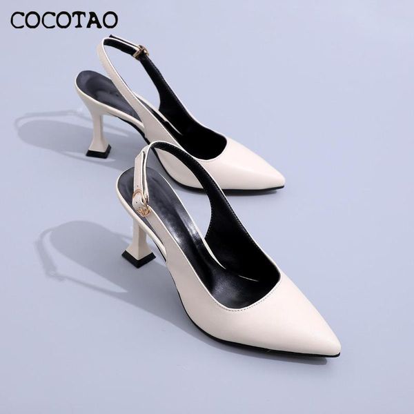 

dress shoes 2021 european station style sandals pointed shallow mouth with thin buckle fashion women's baotou temperament, Black