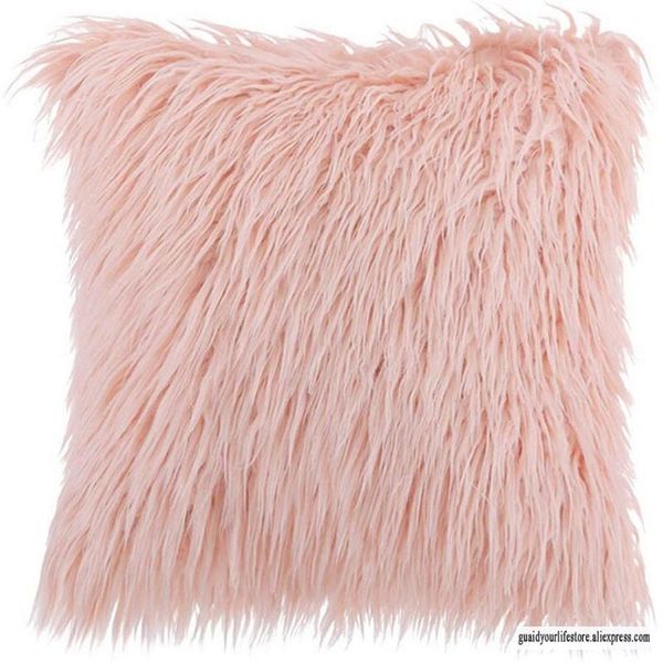 

cushion/decorative pillow plush cushion cover soft fur home decor covers living room bedroom sofa decorative pillowcase 45x45cm shaggy fluff