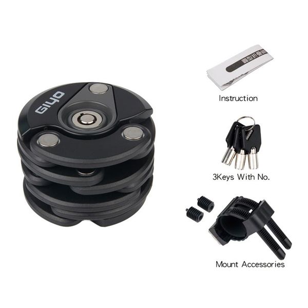 

bike locks giyo anti theft mini foldable chain password lock folding-locks hamburg-lock bicycle cycling