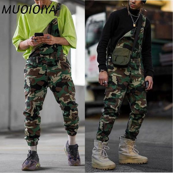 

jogging clothing rompers mens jumpsuit 2021 fashion military tactical camouflage cotton casual male pants overalls roupa masculina plus size, Black;red