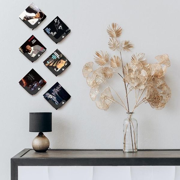 

computer speakers 67ja 2 pieces vinyl record storage bracket wall mounted holder shelf display organizer stand tablets magazines documents