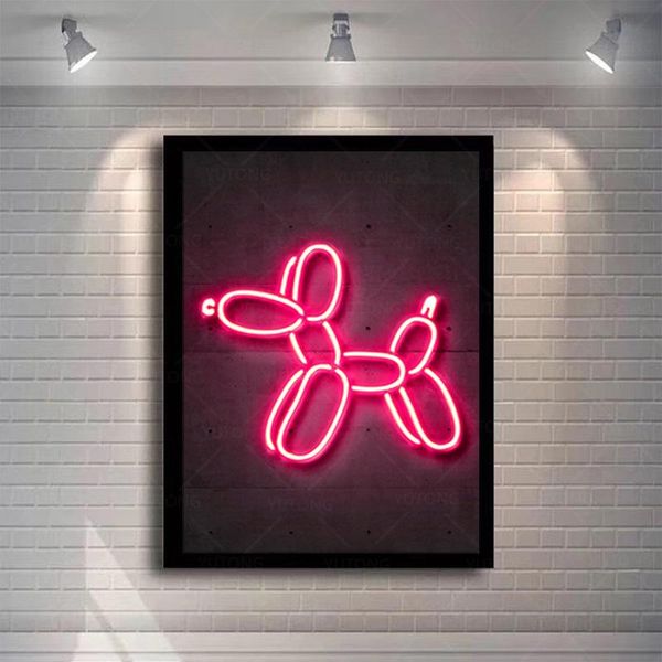 

paintings balloon dog posters animal wall art canvas street graffiti pictures nursery print painting for kid baby room decor