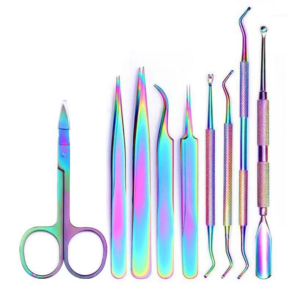 

chameleon nail cuticle pusher stainless steel dead skin remover dual-ended clipper fork pedicure manicures art tool1