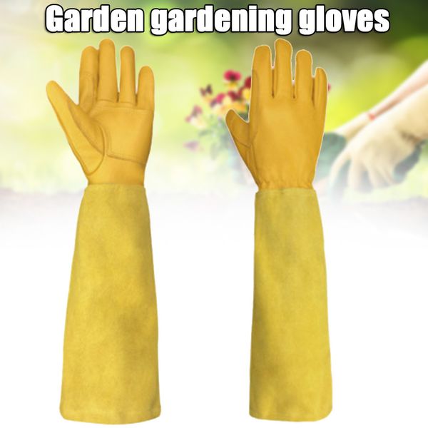 Jardinagem Rose Poda Thorn Proof Garden Luvas com Gauntlets de Proteção de antebraço Long KSI999