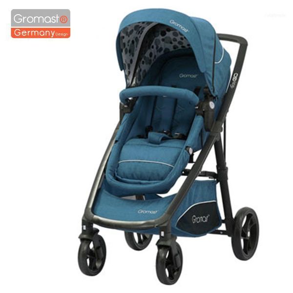 

high view baby stroller one hand fold kids push cart children trolley aluminum alloy frame carriage scroller sit lying flat1
