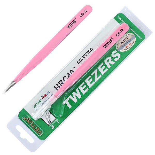 

eyebrow tools & stencils 10pcs/lot vetus pink eyelash tweezers remove face hair eyelashes clip beauty makeup tool