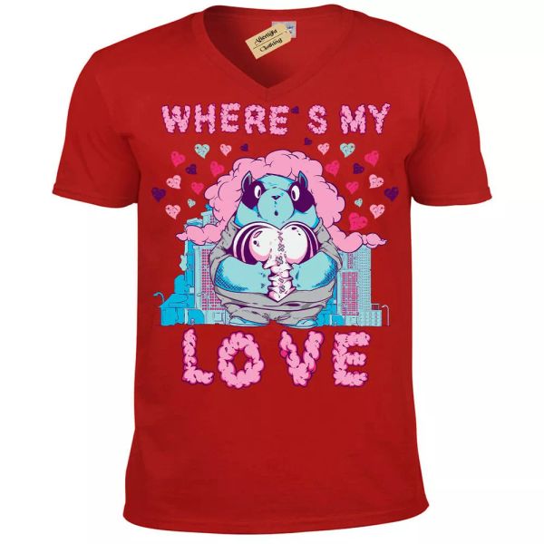 

dÃ³nde estÃ¡ mi amor camiseta hombre cuello en v, White;black