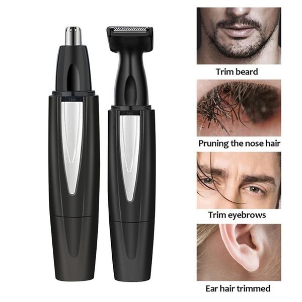 

electric nose & ear trimmers 2 in 1 facial hair trimmer usb charging shaver sideburner eyebrow scraper razor cleaner shaving tools