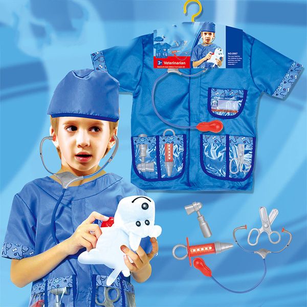 

children's veterinarian w professional costume set costume halloween, Black;red