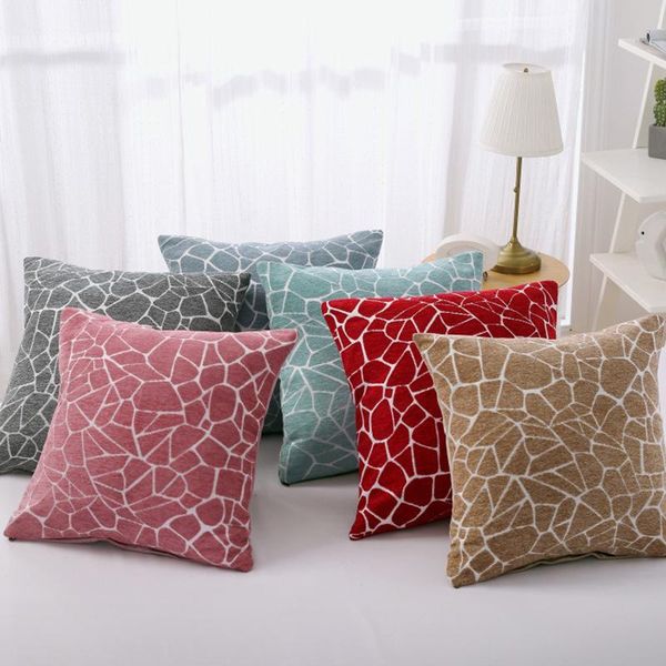 

cushion/decorative pillow 45cmx45cm chenille fabric throw cushion cover stone stripe home decoration sofa office bed pillowcase 40781