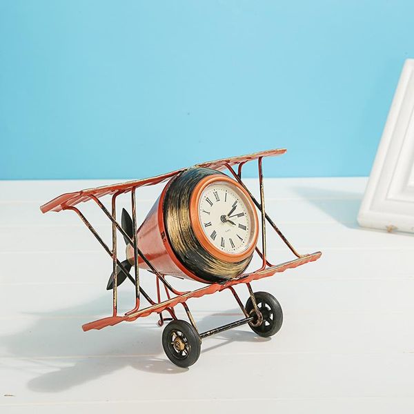 

iron bell model process clock home decoration zakka jewelry aircraft pendant wf wall clocks