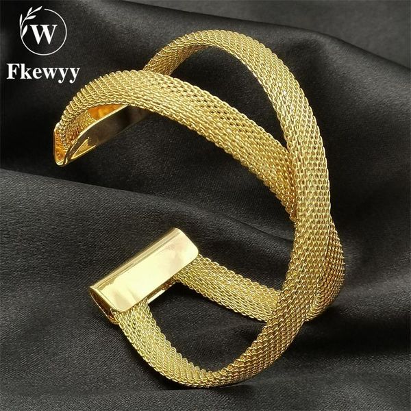 

bangle fkewy luxury jewelry bracelets for women fashion gold plated jewelelry weave bohemia accessories wedding cuff, Black
