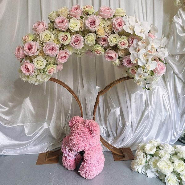 

vases luxury event decoration gold metal flower stand wedding centerpieces ab0377