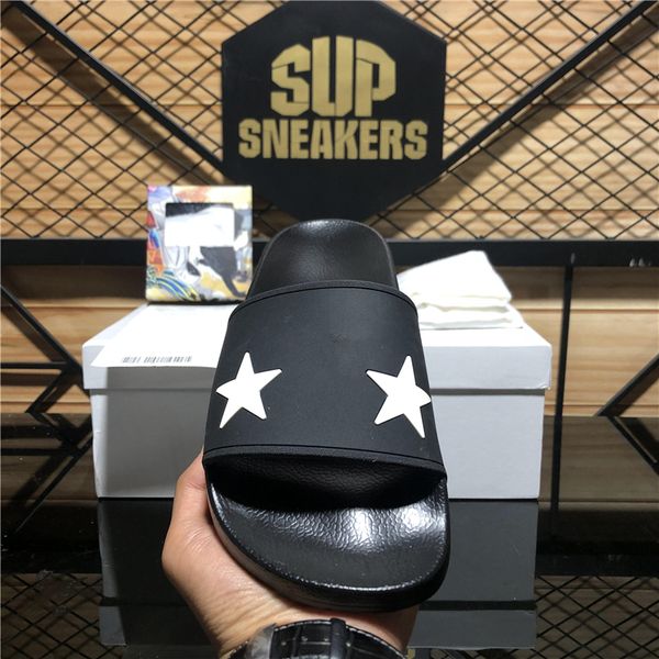 

pairs fashion rubber designer slipper slide gear bottoms mens striped sandal causal men womens slippers non-slip summer platform flip flops, Black