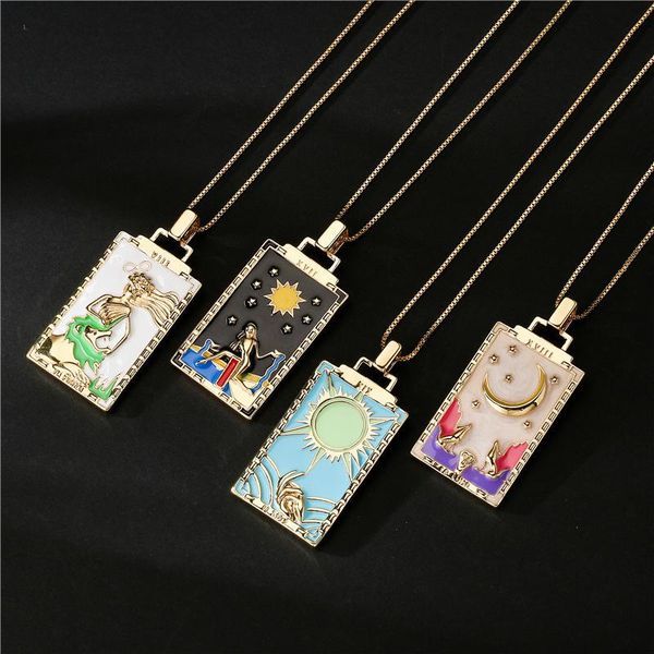 

chains 4 pcs mix color enamel pendant necklace gold plated fashion jewelry, Silver