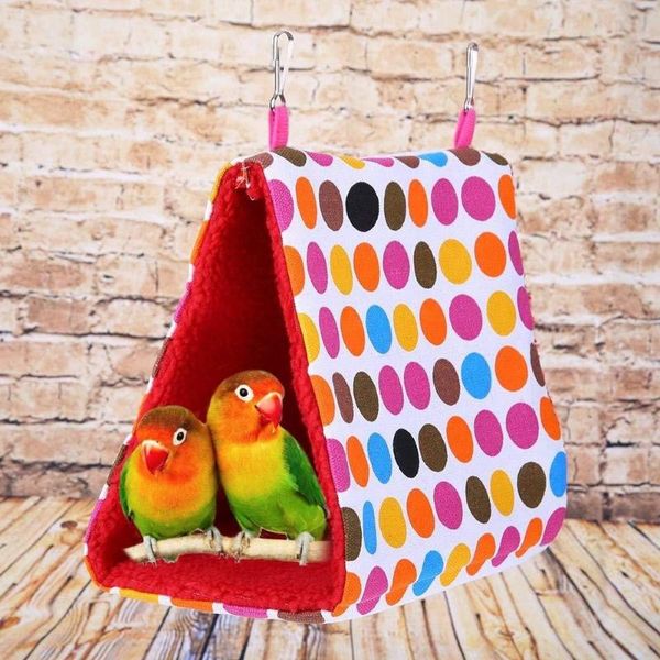 

fashion plush bird hanging cave cage hut tent bed birds winter warm nest parrot conure bunk toy hammock cages