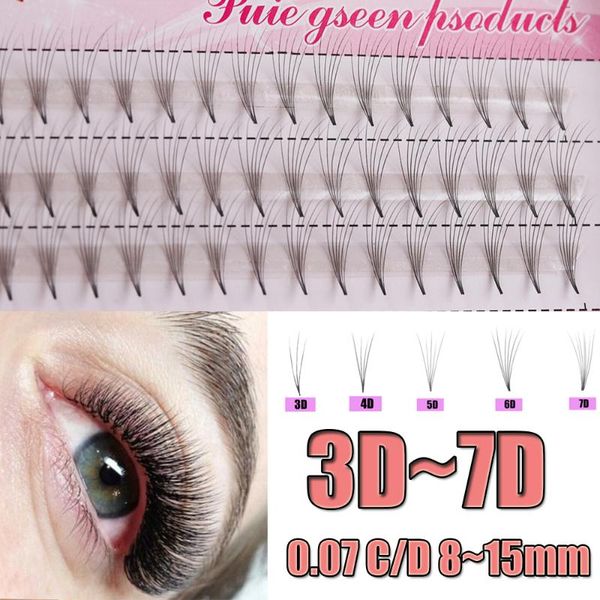 

false eyelashes 3d/4d/5d/6d/7d 0.07 c/d curl black mink individual cluster long fake thickness grafting eye makeup