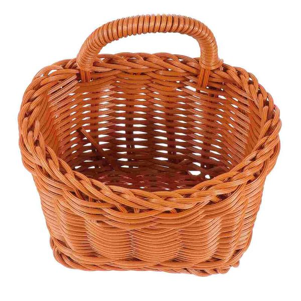 

storage baskets 1pc woven basket fake rattan flower container with handle