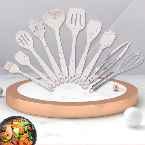 

10/11 PCS Kitchenware Heat Resistant Silicone Cookware Set Nonstick Cooking Tools Kitchen & Baking Tool Kit Utensils