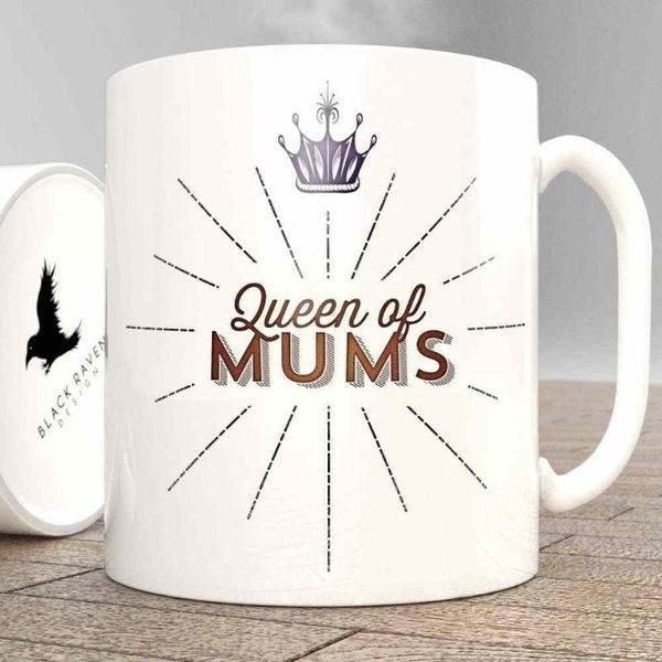 

mugs details about Â queen of mums - mug