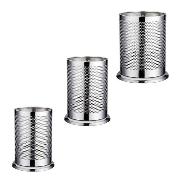 

chopsticks 3pcs kitchen draining holders stainless steel cutlery (silver)