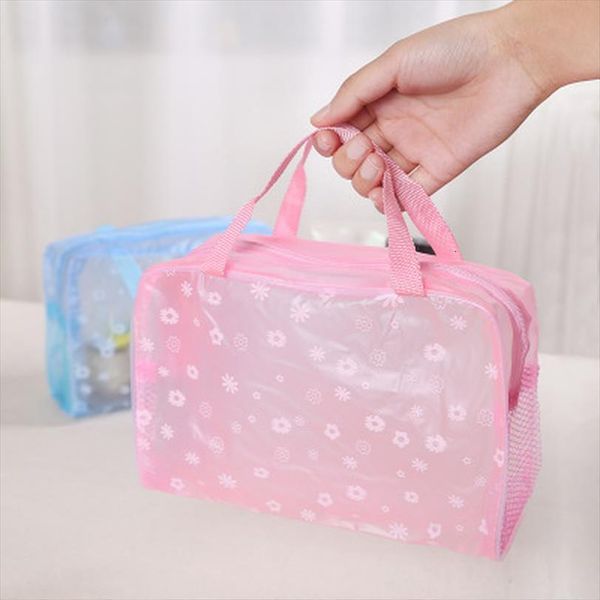 

transparent cosmetic waterproof makeup travel bag toiletry pouch portable wash kits toothbrush organizer