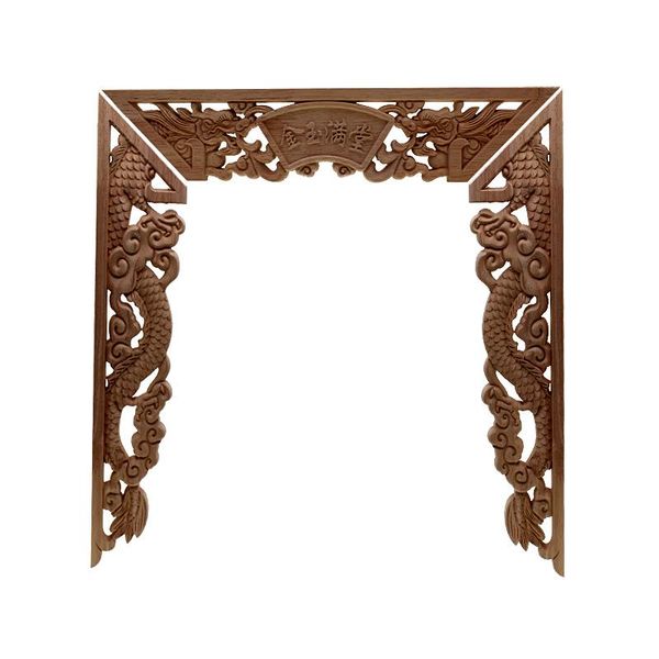 

decorative objects & figurines runbazef chinese dragon buddha decoration carved wood corner applique door cabinet furniture appliques