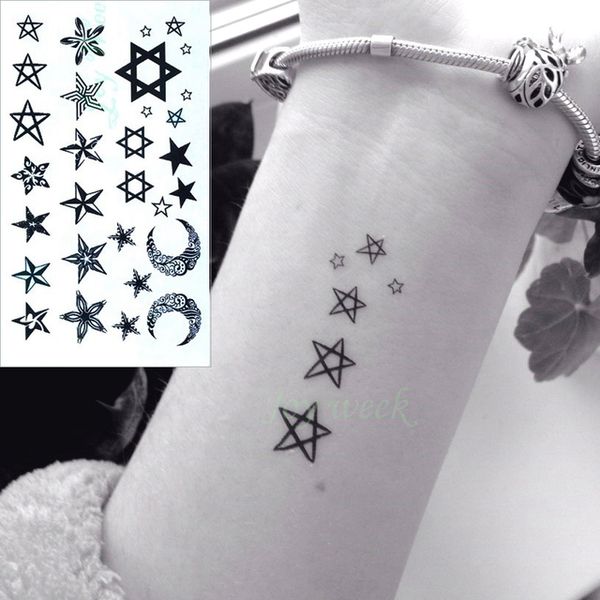 

heap Temporary Tattoos Waterproof Temporary Tattoo Sticker little star moon finger wrist ear bird tatto stickers flash tatoo fake tattoos...
