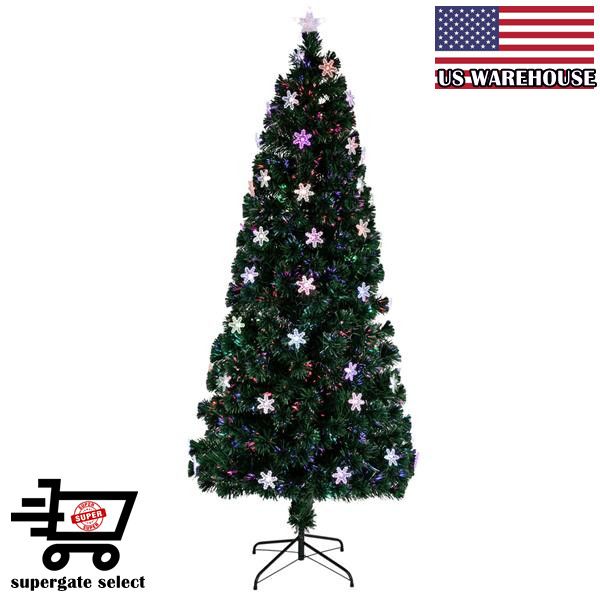 

USA Stock 7FT Small Light Fiber Optic Christmas Tree 290 Branches