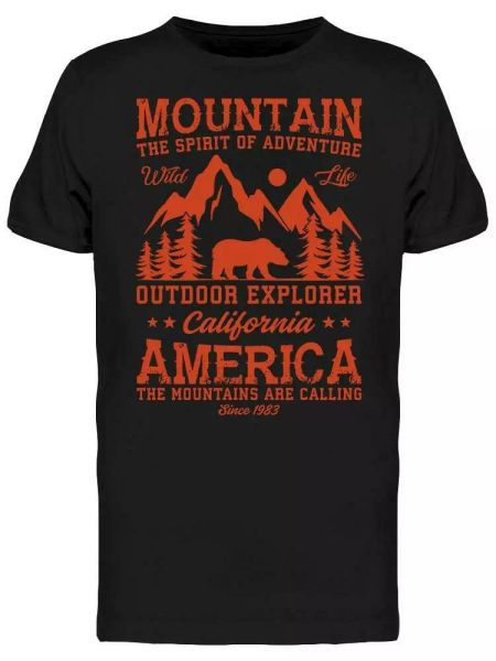 

mountain outdoor explorer tee men's -image by shutterstock, White;black