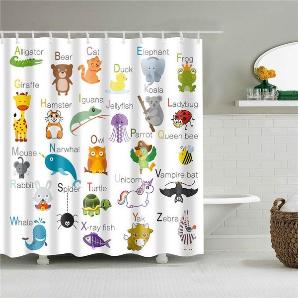 

shower curtains decorative animals shell scenic seaside bathroom curtain frabic waterproof polyester home decoration